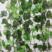 Load image into Gallery viewer, Artificial Ivy Leaf Garland Fake Leaves Hanging Vines For Home Decor Creeper Green Ivy Artificial Ivy Garland Greenery Hanging Plant Vine for Wedding Wall Party Room Astethic Stuff Decor 100pcs Leaf 1 piece 2.4M