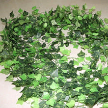 Load image into Gallery viewer, Artificial Ivy Leaf Garland Fake Leaves Hanging Vines For Home Decor Creeper Green Ivy Artificial Ivy Garland Greenery Hanging Plant Vine for Wedding Wall Party Room Astethic Stuff Decor 100pcs Leaf 1 piece 2.4M