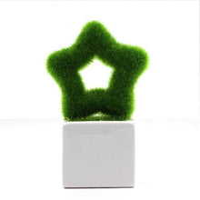 Load image into Gallery viewer, Artificial Lawn Simulation Grass Pile Simulation Flocking Love Star Bonsai Fake Flower Grass Ball For Home Decorations Ornaments Gifts
