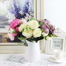 Load image into Gallery viewer, Artificial Roses Flowers Bundle Of Beautiful Silk Peony Bouquet For Home Wedding Party Scrapbook Decoration Accessories Artificial Rose Flowers Bouquet Silk Flowers Rose for Home Bridal Wedding Party Festival Decor