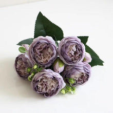 Load image into Gallery viewer, Artificial Roses Flowers Bundle Of Beautiful Silk Peony Bouquet For Home Wedding Party Scrapbook Decoration Accessories Artificial Rose Flowers Bouquet Silk Flowers Rose for Home Bridal Wedding Party Festival Decor