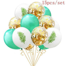 Load image into Gallery viewer, Artificial Tropical Palm Leaves For Hawaiian Luau Beach Birthday Jungle Party Wedding Home Table Decoration Accessories Tropical Leaves with Stems Jungle Leaves Decorations for Hawaiian Luau Party Beach Baby Shower Wedding Birthday Decorations