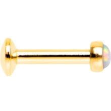 Load image into Gallery viewer, 1/4 Synthetic Opal Gold Internal Thread Daith Cartilage Tragus