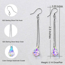 Load image into Gallery viewer, Aurora Borealis Crystal Drop Earrings Made with Swarovski Elements