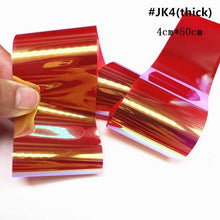 Load image into Gallery viewer, Aurora Nails Glass Foil Film Sticker Cellophane Paper Korean Nail Trend Design Ice Cube Manicure Accessories Heart Nail Art Stickers Glitter Decals Decoration Stickers Glitter Decals Love Nail Sequins Laser Heart Nail Supplies Sparkle Nail