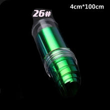 Load image into Gallery viewer, Aurora Nails Glass Foil Film Sticker Cellophane Paper Korean Nail Trend Design Ice Cube Manicure Accessories Heart Nail Art Stickers Glitter Decals Decoration Stickers Glitter Decals Love Nail Sequins Laser Heart Nail Supplies Sparkle Nail