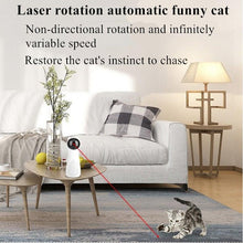Load image into Gallery viewer, Automatic Cat Toys Teaser Interactive Smart Teasing Pet LED Laser Funny Handheld Mode Electronic Pet USB Charge Toys for Indoor Pet Auto On Off Silent Chase Laser Light Random Speed Pattern Active Cat Toys Hunting Exercise