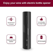Load image into Gallery viewer, Automatic Electric Wine Bottle Corkscrew Opener