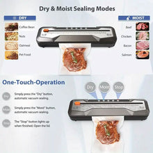 Load image into Gallery viewer, Automatic One-Touch Food Vacuum Sealer 5 Modes with 15 Sealer Bags and Built-in Cutter