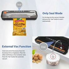 Load image into Gallery viewer, Automatic One-Touch Food Vacuum Sealer 5 Modes with 15 Sealer Bags and Built-in Cutter