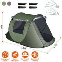 Load image into Gallery viewer, Automatic Pop Up Camping Tent