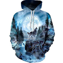 Load image into Gallery viewer, Autumn and Winter 3D Printed Wolf Sweatshirt Hoodie