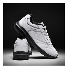Load image into Gallery viewer, Autumn Mens Fashion White Sneakers Light Sport Shoes Black Leather Running Spring Winter Warm Soft Shoes Athletic Road Running Casual Lace Up Comfort Sports Fashion Sneakers