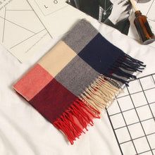 Load image into Gallery viewer, Autumn Winter Luxury Soft Men's Plaid Lightweight Scarf Elegant Thicken Wrap Shawl Ladies Lightweight Escharpe Soft Wool Elegant Neckwear Cashmere Scarf Long Thick Warm Unisex For Women Men