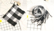 Load image into Gallery viewer, Autumn Winter Luxury Soft Men's Plaid Lightweight Scarf Elegant Thicken Wrap Shawl Ladies Lightweight Escharpe Soft Wool Elegant Neckwear Cashmere Scarf Long Thick Warm Unisex For Women Men