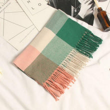 Load image into Gallery viewer, Autumn Winter Luxury Soft Men's Plaid Lightweight Scarf Elegant Thicken Wrap Shawl Ladies Lightweight Escharpe Soft Wool Elegant Neckwear Cashmere Scarf Long Thick Warm Unisex For Women Men
