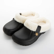 Load image into Gallery viewer, Autumn Winter New Lightweight Home Men's Slippers Non-Slip Warm And Waterproof Plush Cotton Slippers Classic Fur Lined Clog Waterproof Winter House Comfortable Indoor Slippers