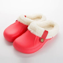 Load image into Gallery viewer, Autumn Winter New Lightweight Home Men's Slippers Non-Slip Warm And Waterproof Plush Cotton Slippers Classic Fur Lined Clog Waterproof Winter House Comfortable Indoor Slippers