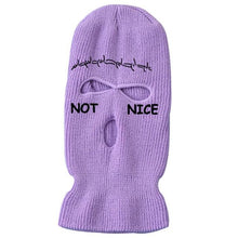 Load image into Gallery viewer, Autumn Winter Ski Mask 3-Hole Knit Hat Full Face Cover Balaclava Hats Funny Party Embroidery Beanies Caps Hole Knitted Full Face Cover Ski Neck Gaiter, Winter Balaclava Warm Knit Beanie for Outdoor Sports Outdoor Full Face Cover Thermal Ski Mask One Size