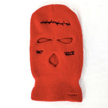 Load image into Gallery viewer, Autumn Winter Ski Mask 3-Hole Knit Hat Full Face Cover Balaclava Hats Funny Party Embroidery Beanies Caps Hole Knitted Full Face Cover Ski Neck Gaiter, Winter Balaclava Warm Knit Beanie for Outdoor Sports Outdoor Full Face Cover Thermal Ski Mask One Size