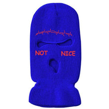 Load image into Gallery viewer, Autumn Winter Ski Mask 3-Hole Knit Hat Full Face Cover Balaclava Hats Funny Party Embroidery Beanies Caps Hole Knitted Full Face Cover Ski Neck Gaiter, Winter Balaclava Warm Knit Beanie for Outdoor Sports Outdoor Full Face Cover Thermal Ski Mask One Size