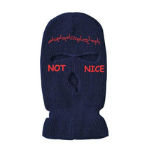 Load image into Gallery viewer, Autumn Winter Ski Mask 3-Hole Knit Hat Full Face Cover Balaclava Hats Funny Party Embroidery Beanies Caps Hole Knitted Full Face Cover Ski Neck Gaiter, Winter Balaclava Warm Knit Beanie for Outdoor Sports Outdoor Full Face Cover Thermal Ski Mask One Size