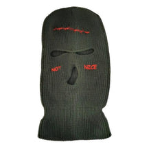 Load image into Gallery viewer, Autumn Winter Ski Mask 3-Hole Knit Hat Full Face Cover Balaclava Hats Funny Party Embroidery Beanies Caps Hole Knitted Full Face Cover Ski Neck Gaiter, Winter Balaclava Warm Knit Beanie for Outdoor Sports Outdoor Full Face Cover Thermal Ski Mask One Size