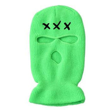 Load image into Gallery viewer, Autumn Winter Ski Mask 3-Hole Knit Hat Full Face Cover Balaclava Hats Funny Party Embroidery Beanies Caps Hole Knitted Full Face Cover Ski Neck Gaiter, Winter Balaclava Warm Knit Beanie for Outdoor Sports Outdoor Full Face Cover Thermal Ski Mask One Size