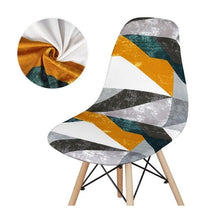 Load image into Gallery viewer, Avangarde Style Printed Seat Cover For Shell Chair Armless Shell Chair Cover Banquet Home Slipcover Elastic Removable Stretch High Back For Sofa Armchairs