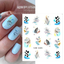 Load image into Gallery viewer, Avocado Fruit Transfer Nail Stickers Charms Winter Water Sticker For Nails Sliders Character Image Tattoo Decal Decoration Cute Summer Nail Art Stickers Summer Fruit Stickers on Nails Unicorn Banana Cherry Avocado Dog Strawberry Nail Art Decals