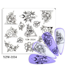 Load image into Gallery viewer, Avocado Fruit Transfer Nail Stickers Charms Winter Water Sticker For Nails Sliders Character Image Tattoo Decal Decoration Cute Summer Nail Art Stickers Summer Fruit Stickers on Nails Unicorn Banana Cherry Avocado Dog Strawberry Nail Art Decals