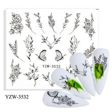Load image into Gallery viewer, Avocado Fruit Transfer Nail Stickers Charms Winter Water Sticker For Nails Sliders Character Image Tattoo Decal Decoration Cute Summer Nail Art Stickers Summer Fruit Stickers on Nails Unicorn Banana Cherry Avocado Dog Strawberry Nail Art Decals