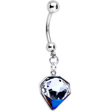 Load image into Gallery viewer, Handmade Big Bling Dangle Belly Ring Created with Crystals