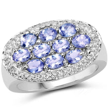 Load image into Gallery viewer, 1.70 Carat Genuine Tanzanite .925 Sterling Silver Ring