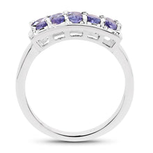 Load image into Gallery viewer, 1.25 Carat Genuine Tanzanite .925 Sterling Silver Ring