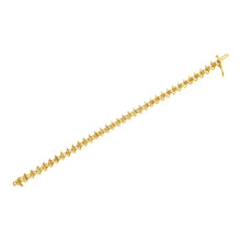 Load image into Gallery viewer, 10KT Yellow Gold Plated .925 Sterling Silver 1 cttw Prong-Set Diamond Link Bracelet (J-K, I1-I2) - 7.5"