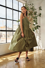 Load image into Gallery viewer, New Summer Crisscross Wide Strap Drawstring Detail Midi Dress For Women β Chic, Sophisticated, Adjustable, Perfect Dress for Casual to Semi-Formal Occasions