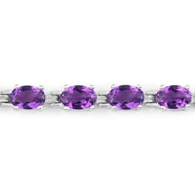 Load image into Gallery viewer, 7.98 Carat Genuine Amethyst .925 Sterling Silver Bracelet