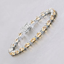 Load image into Gallery viewer, 9.03 Carat Genuine Citrine .925 Sterling Silver Bracelet