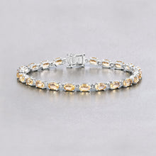 Load image into Gallery viewer, 9.03 Carat Genuine Citrine .925 Sterling Silver Bracelet