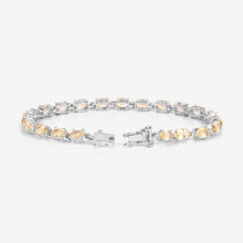 Load image into Gallery viewer, 9.03 Carat Genuine Citrine .925 Sterling Silver Bracelet