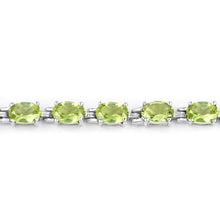 Load image into Gallery viewer, 8.61 Carat Genuine Peridot .925 Sterling Silver Bracelet