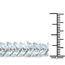 Load image into Gallery viewer, 15.04 Carat Genuine Blue Topaz .925 Sterling Silver Bracelet