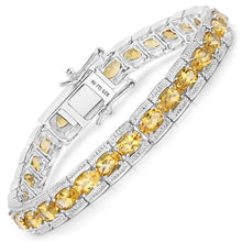 Load image into Gallery viewer, 12.47 Carat Genuine Citrine .925 Sterling Silver Bracelet
