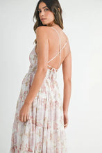 Load image into Gallery viewer, Floral Print Tiered Cami Maxi Summer Dress โ Floral Maxi Dress, Tiered Maxi Dress, Cami Maxi Dress, Breezy Summer Dress, Bohemian Maxi Dress