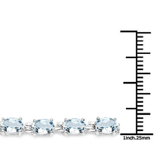 Load image into Gallery viewer, 8.80 Carat Genuine Aquamarine .925 Sterling Silver Bracelet