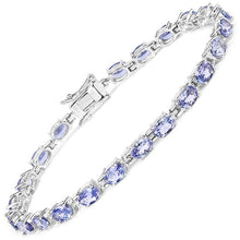 Load image into Gallery viewer, 9.68 Carat Genuine Tanzanite .925 Sterling Silver Bracelet