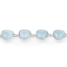 Load image into Gallery viewer, 25.90 Carat Genuine Aquamarine .925 Sterling Silver Bracelet