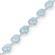 Load image into Gallery viewer, 25.90 Carat Genuine Aquamarine .925 Sterling Silver Bracelet