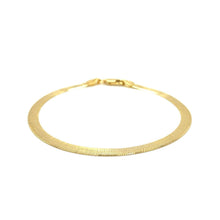 Load image into Gallery viewer, 4.0mm 14k Yellow Gold Super Flex Herringbone Bracelet
